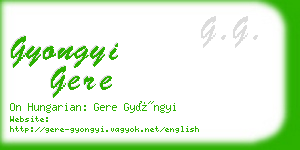 gyongyi gere business card